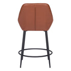 Zuo - Vila Tabouret de comptoir - Brun - Ensemble de 2-Dimensions: 24,0 po L x 22,4 po L x 38,6 po H