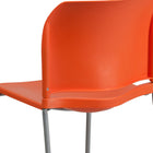 Flash Furniture – Chaise empilable à dossier profilé Hercules avec base traîneau argentée, orange-Garantie limitée à vie sur le cadre