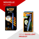 BIC - Stylo gel Gel-Ocity à séchage rapide - 0,7 mm - encre bleue - paquet de 12-Bleu