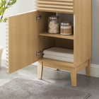 Modway - Render 18" Armoire de toilette de salle de bain (lavabo non inclus) - Chêne-Construction en panneaux de particules et stratifiés