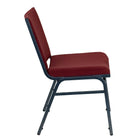 Flash Furniture – Chaise empilable robuste bourgogne à motifs à revêtement Hercules rembourrée de 3 po-Capacité de poids de 550 lb