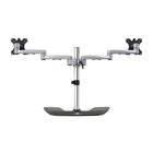 Startech - Stand double moniteur - Stand ergonomique pour écran de bureau jusqu’à 32" VESA - Argent-Installation facile : Double support de moniteur avec un design coulissant et cliquant pratique facilite l’assemblage des bras de moniteur et des adaptateurs VESA, réduisant ainsi le temps d’installation; Alignez les moniteurs avec micro-ajustement de la hauteur