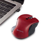 Souris USB-C Blue LED sans fil de Verbatim - Rouge-Bouton dpi à sélection facile - 800, 1300 et 1600 dpi
