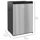 HOMCOM - congélateur vertical compact - 3 pi3 - argent-Dégivrage manuel pour un nettoyage sans effort