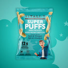 Vitali-T - Super Puffs Bouchées protéinées croustillantes - Sel et Vinaigre - 50 g - paquet de 24-Cuited au four