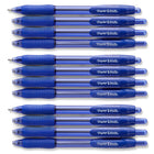 Paper Mate - Stylo à bille Flexgrip Elite rétractable – 1,4 mm – bleu – paquet de 12-Pointe large de 1,4 mm