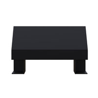 Nexera - Tête de lit double, Noir-2 sections de rangement latéral pour vos livres et magazines