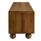 Modway - Sorren Festonné 71 po Bois Meuble TV, Noyer-Pieds en chignon ajustables avec nivelleurs