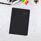 AT-A-GLANCE - Cahier de rendez-vous quotidien 2027 - 8 po H x 4 7/8 po l - noir - bilingue-Couverture en similicuir noir