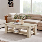 Modway - Hollis Travertin Table basse - Travertin-Étagère inférieure ouverte