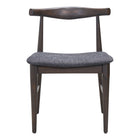 Zuo - Tuzka Chaise de salle à manger - Gris/Espresso - Ensemble de 2-Polyester doux et chaleureux