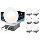 Impotek - Luminaire encastré au plafond DEL 4 po 9W 5CCT gradable avec veilleuse – Paquet de 6-Sélection polyvalente de la température de couleur - Élevez l’ambiance de votre pièce avec notre fonctionnalité avancée 5 CCT, vous permettant de choisir la température de lumière parfaite pour n’importe quel cadre. Changez facilement entre les options 2700K, 3000K, 3500K, 4000K et 5000K avec un simple basculement sur la boîte de jonction, adaptant l’atmosphère lumineuse à votre humeur ou à votre décor en toute si