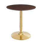 Modway - Verne 28 po Table à manger, Noyer cerise doré-Table à manger moderne