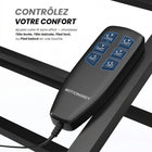 MotionGrey - Cadre de lit réglable Queen - Base de lit électrique avec télécommande filaire et réglage tête/pieds - Queen - Noir-Conception facile à assembler compatible avec la plupart des matelas queen. une amélioration idéale pour les chambres modernes (tête de lit non incluse)