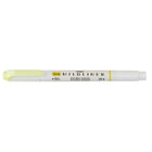 Zebra – Surligneur double pointe style stylo Mildliner, jaune doux-Double pointe : biseautée, pastille