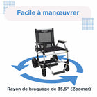 Journey - Zoomer Fauteuil électrique pliant léger - noir-Conçu pour passer à travers des portes de 25" et sous de nombreuses tables standard