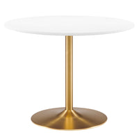 Modway - Amuse 40 po Table à manger, Or Blanc-Table à manger moderne