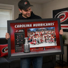 Frameworth - Carolina Hurricanes 16 po H x 24 po l Cadre Champions de la Coupe Stanley 2026 - Sous licence officielle LNH/AJLNH-Fabrique au Canada par Frameworth depuis 1992