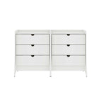 Manhattan Comfort - Coney commode moderne mi-siècle 27,55" - blanc - lot de 2-Commode Mid-Century Modern pour chambre