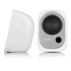 Edifier - Haut-parleurs d’ordinateur actifs R12U alimentés par USB, avec contrôle du volume et prise pour écouteurs – Blanc-Branchez vos écouteurs pour une écoute personnelle