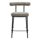 Zuo - Kede Tabouret de comptoir - Vert Tweed-Tissu chenille doux