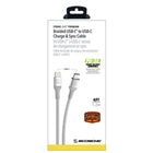 Scosche - Câble tressé Strikeline Premium USB-C vers USB-C pour chargement et synchronisation, 1,2 m - Argent-Connecteur USB Type-C certifié : certifié pour garantir une compatibilité totale avec les produits USB Type-C tels que les smartphones, les disques durs et les ordinateurs portables