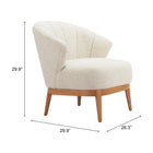 Zuo - Leque Fauteuil d’appoint - Beige fauve-Garantie limitée de 3 ans