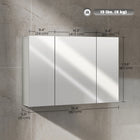 Kleankin - Armoire à pharmacie murale avec miroir - 35 po l x 24 po P - gris-Étagère réglable, répond à diverses exigences de rangement 