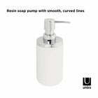 Umbra JUNIP - Pompe à savon liquide et gel hydroalcoolique 295ml, Chrome Blanc-7