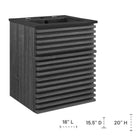 Modway - Render Fixation murale de 18" Vanette de salle de bain - Noir charbon-Conception murale