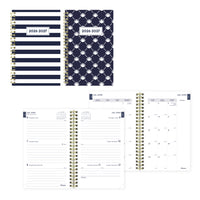 Blueline - Agenda Scolaire Hebdomadaire/Mensuel - 8 po H x 5 po l - Motif Nautique - Bilingue-13 mois, de juillet à juillet
