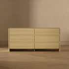 Manhattan Comfort - Linda 72" Moderne Commode Double à 6 Tiroirs - Chêne Naturel-9