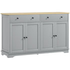 HOMCOM - Buffet 140 po L avec rangement - gris-Un grand espace de rangement garde votre maison organisée et propre 