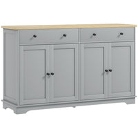 HOMCOM - Buffet 140 po L avec rangement - gris-Un grand espace de rangement garde votre maison organisée et propre 