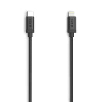 NXT Technologies - Câble tressé Lightning vers USB-C, 6 pi - noir-Câble de chargement USB-C tressé résistant aux accrocs et à lâ€™emmêlement