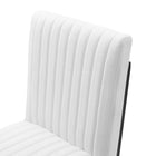 Modway - Indulge Chenal Touffé Tissu Chaise à manger - Blanc-8