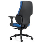 Offices to Go - Fauteuil à basculement synchronisé à dossier haut Kazan FX - Noir/Bleu-Le réglage pneumatique de la hauteur du siège permet de soulever ou d’abaisser le siège pour permettre à vos pieds de reposer à plat au sol, évitant la pression sous vos cuisses et favorisant la circulation sanguine