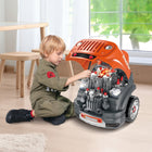 Qaba - Jouet de jeu pour enfants : moteur de camion mécanique - Orange-Équipé une boîte-cadeau, cet ensemble est parfait pour un cadeau d'anniversaire et de fête 