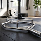 MotionGrey - Barre hexagonale olympique  pour soulevés de terre et entraînement musculaire - 140 cm - Argent-8
