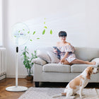 HOMCOM - Ventilateur sur pied 51 po H avec tête inclinée et minuterie pour chambre - blanc-Fonction d’oscillation à 85 degrés pour diriger précisément le flux d’air là où vous en avez besoin 