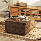 HOMCOM - Table basse relevable avec compartiment caché - brun-Le style ferme ajoute une touche charmante et rustique à votre décoration