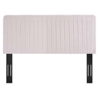 Modway - Milenna Chenal Touffé Performance Velvet Tête de lit King/King de Californie, Rose-Tissu résistant aux taches durable