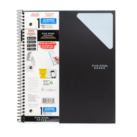 Five Star - Cahier Effaçable À Sec, 11 po H x 8.5 po l, Noir-Dure Toute L'année. Garanti !