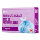 Perk  - Sacs de recyclage - 77 l - bleus - Paquet de 40-Chaque sac a une capacité de 77 litres, offrant ainsi un espace suffisant pour vos déchets recyclables.