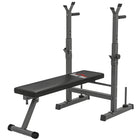 Soozier - Banc de musculation réglable, gris-Base en acier en forme de H plus stable et banc d'entraînement extra-épais pour former une structure stable