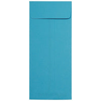JAM Paper Enveloppes à ouv. au sommet papier recyclé couleur vive avec ferm. gommée, 4 3/4 x 11 po, bleu, 100/pqt-Bleu