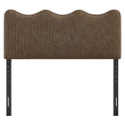 Modway - Athena Rayé Tissu tapis Tête de lit King Size, Bande de Terre-Assemblée requise