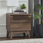 Modway - Render Table de chevet, Noyer-Stratifié vert bois lisse