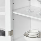 HOMCOM - Buffet de cuisine côtier et vaisselier - blanc-Couleur : Blanc 