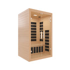 Westinghouse - Sauna infrarouge de luxe à portes françaises pour 2 personnes avec luminothérapie - 117 cm (l) x 101 cm (p) - Beige-Sept panneaux chauffants infrarouges à haute performance en film de carbone